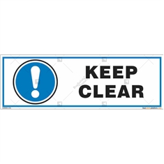 Keep Clear Sign in Rectangle