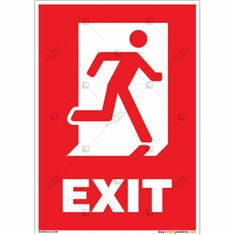Exit Safety Sign in Portrait