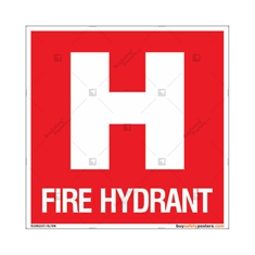 Fire Hydrant Sign in Square