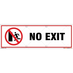 No Exit Sign in Rectangle