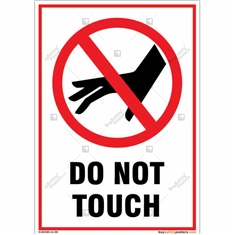 Do Not Touch Sign in Portrait