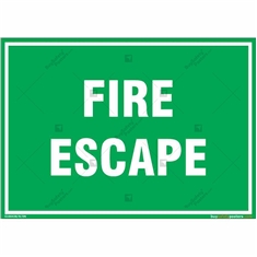 Fire Escape Sign in Landscape