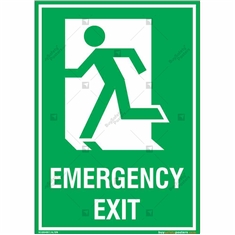 Emergency Exit Signs in Portrait