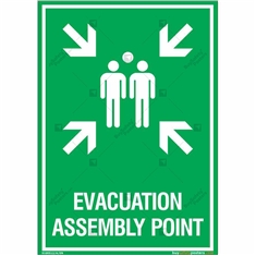 Evacuation Assembly Point Sign in Portrait