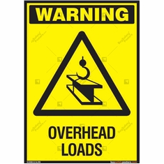 Checkout for Overhead Loads Sign in Portrait