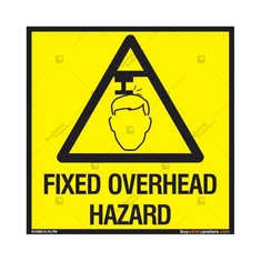 Fixed Overhead Hazard Sign in Square