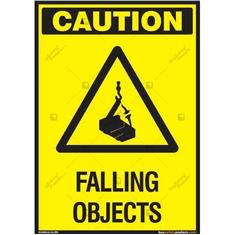 Falling Objects Sign in Portrait