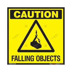 Falling Objects Sign in Square