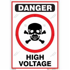 High Voltage Sign in Portrait