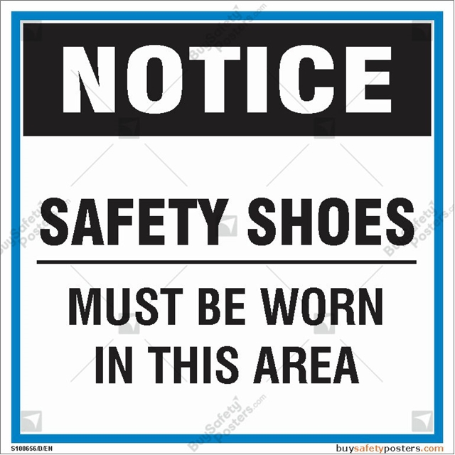 Safety shoes must be on sale worn