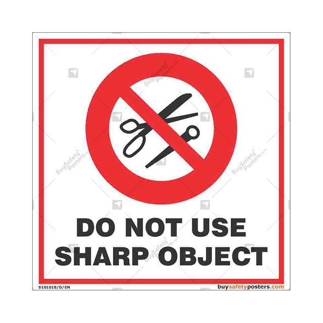 safety symbols sharp object