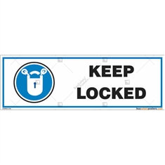 Keep Locked Signs in Rectangle