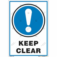 Keep Clear Sign in Portrait