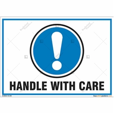 Handle With Care Sign in Landscape