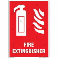 Fire Extinguisher Sign in Portrait
