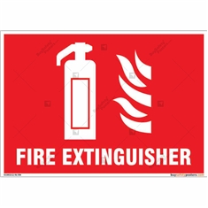 Fire Extinguisher Sign in Landscape