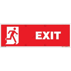 Exit Safety Sign in Rectangle