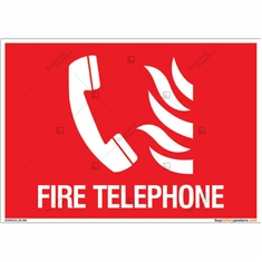 Fire Telephone Sign in Landscape
