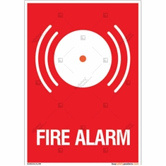 Fire Alarm Sign in Portrait