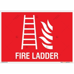 Fire Ladder Sign in Landscape