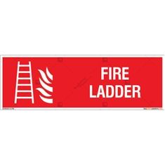 Fire Ladder Sign in Rectangle