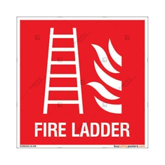 Fire Ladder Sign in Square