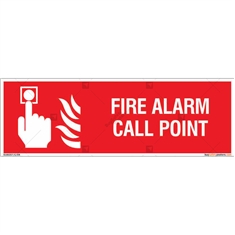 Fire Alarm Call Point Sign in Rectangle