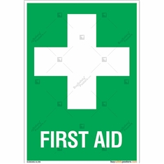 First Aid Safety Signs in Portrait