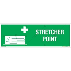 Stretcher Point  Sign in Rectangle