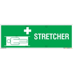Stretcher Sign in Rectangle