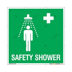 Safety Shower Sign in Sqaure