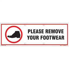 Please remove your shoes sign for your workplace in Rectangle