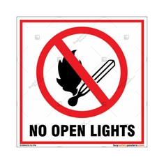 No Open Lights Signs in Square