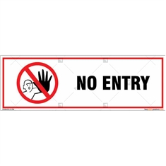 No Entry Sign for any Organization in Rectangle Shape