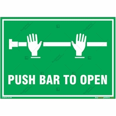 Push Bar to Open Sign in Landscape