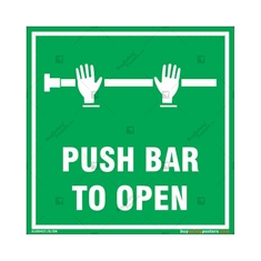 Push Bar to Open Sign in Square
