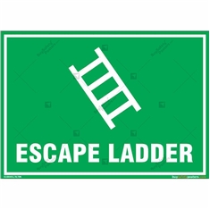 Escape Ladder Sign in Landscape