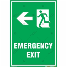 Emergency Exit Sign in Portrait