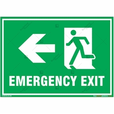 Emergency Exit Sign in Landscape