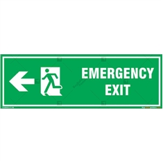 Emergency Exit Sign in Rectangle