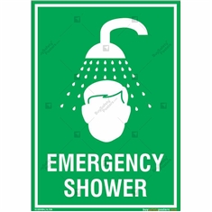 Emergency Shower Sign in Portrait