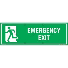 Emergency Exit Signs in Rectangle