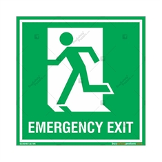Emergency Exit Signs in Square