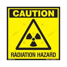 Radiation Hazard Sign in Square