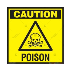 Poison Sign in Square
