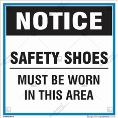 Safety Shoes Must be Worn in this Area Sign