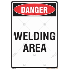 Danger Welding Area at Construction Safety Sign