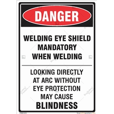 Welding Eye Shield Mandatory Signs
