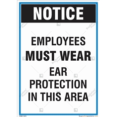 Ear Protection Mandatory in Construction Site Sign