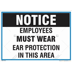 Ear Protection Mandatory in Construction Site Sign